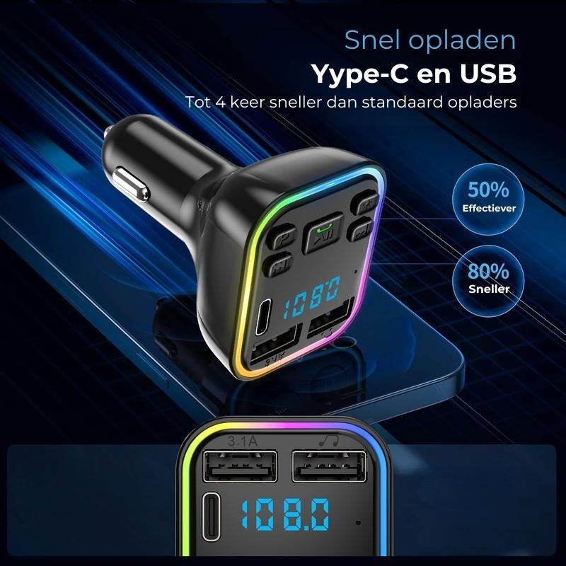 Bluetooth FM-autoadapter en -oplader