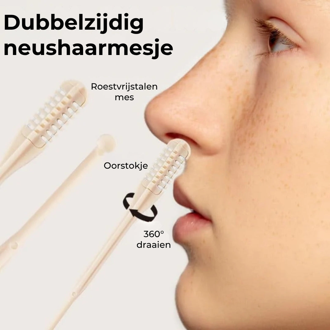 Handbediende trimmer voor neus- en oorhaar (10st)