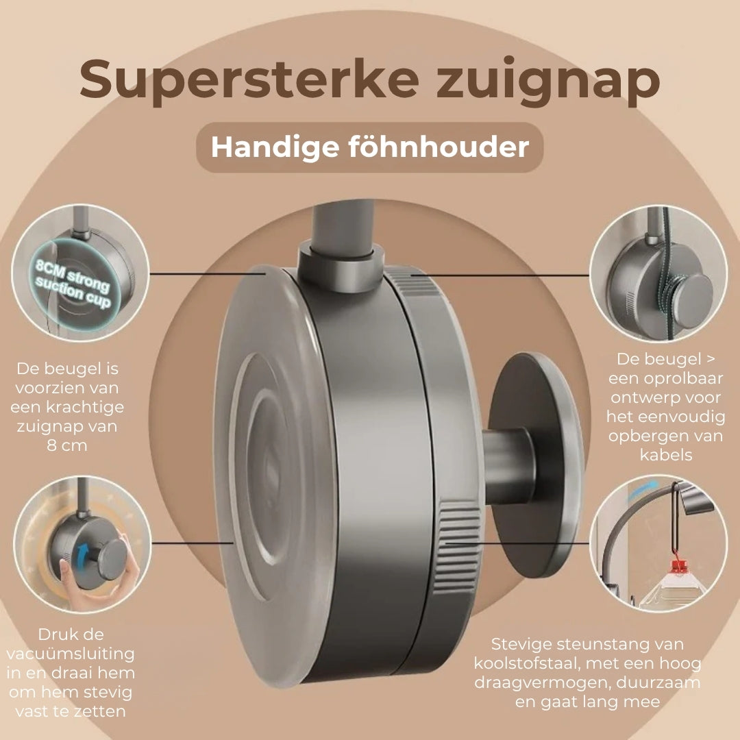 Handsfree houder voor haardroger