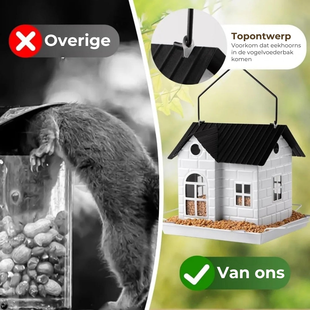 🕊️ Zonne-Energie Vogelhuisje - Automatische Verlichting