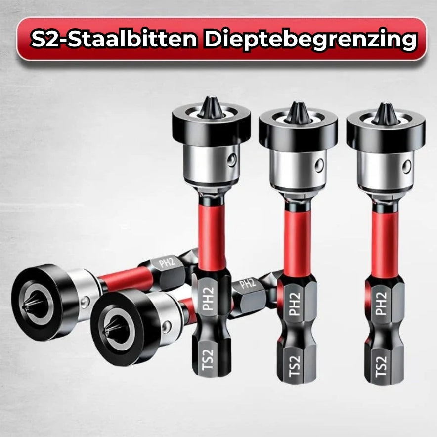 Magnetische S2-staalbitten met dieptebegrenzing