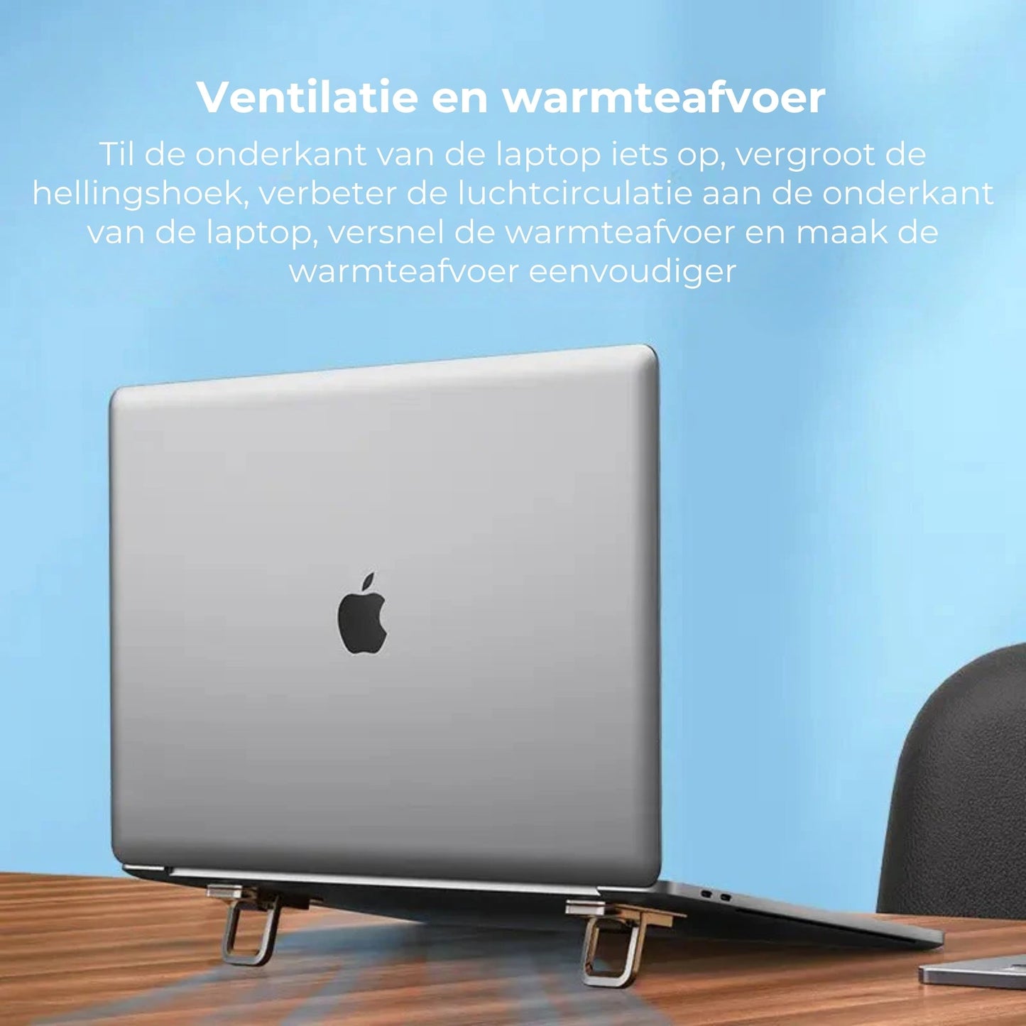 Onzichtbare laptopstandaard van aluminium (2st)