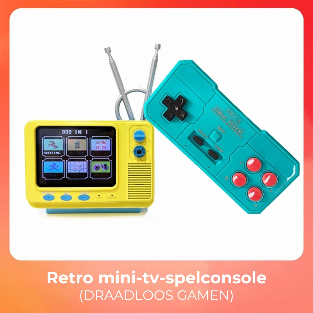 Retro Mini-TV Spelconsole met draadloze controller